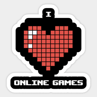 I love online games Sticker